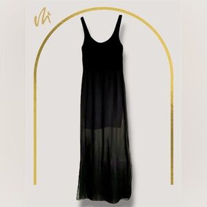Vince Camuto Black Sheer Maxi Dress